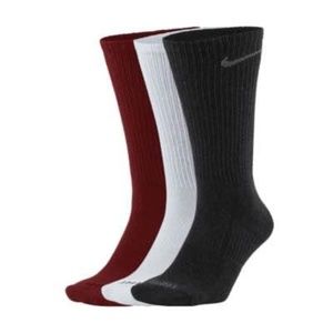 BRAND NEW men Nike everyday plus cotton cushioned crew socks 3 pack